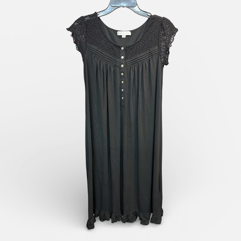 Eileen West Black Modal Nightgown Size Small